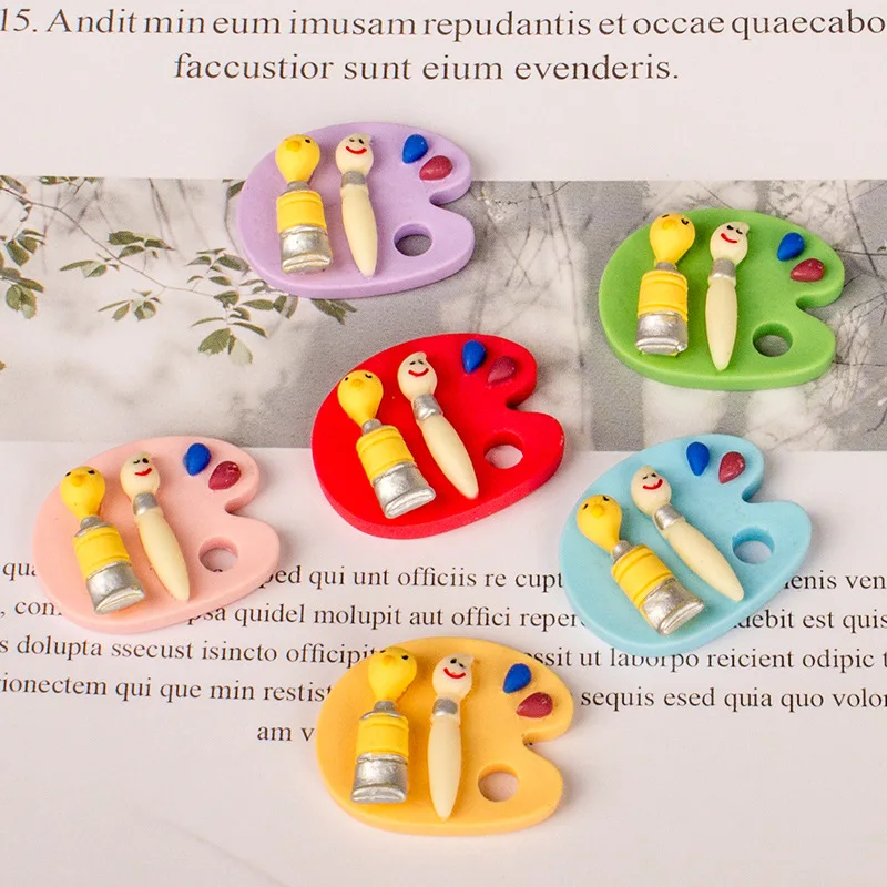 Микс 10 шт./упаковка мультяшная доска для рисования из смолы милые Подвески