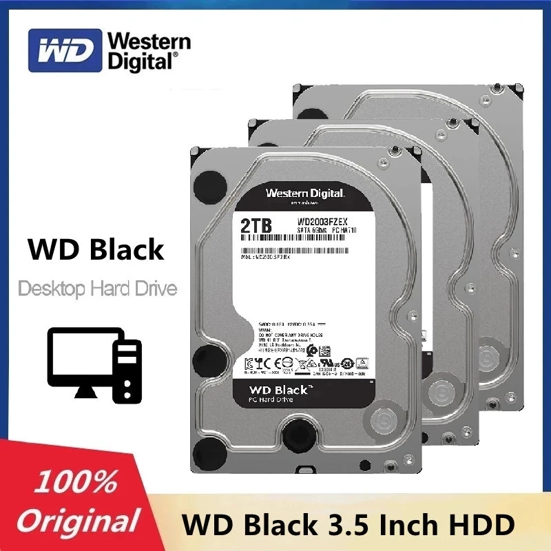 

Western Digital WD Black 1TB 2TB 4TB 6TB 8TB 3.5 Inch Hard Disk Drive SATA3 High Performance Desktop Hard Disk Drive Game HDD