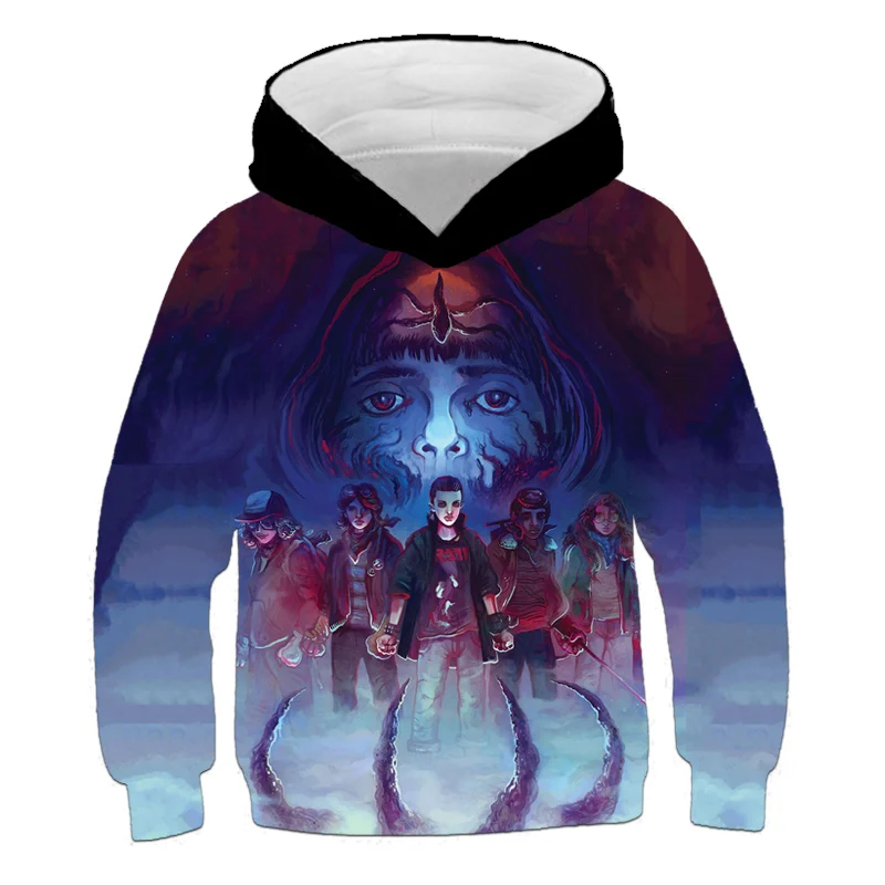 

Spring Autumn Stranger Things 4 Hoodie Cartoon Boys Girls Long Sleeve Sweatshirts Kids Casual 3d Print Hoodie Tops 4-14 Years