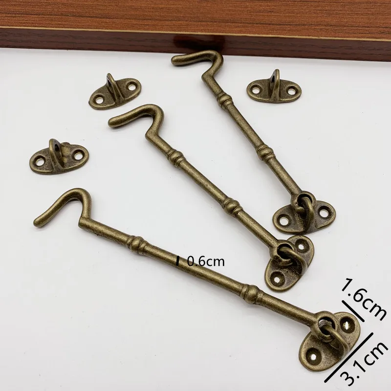 Медный держатель Китайская античная дверная Пряжка для окон бронзовый