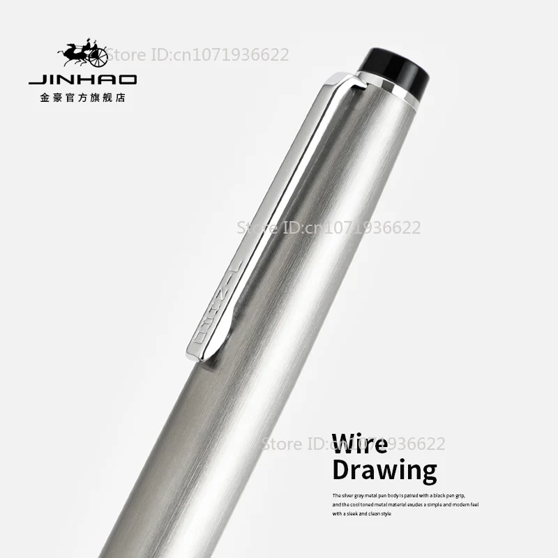 Фото Ручка-фонтан Jinhao серии 59, миниатюрная классическая, короткая, стальная, 0.38мм/EF/F/Bent, портативная карманная ручка, аналог Pilot 95s, канцелярские товары для офиса №5