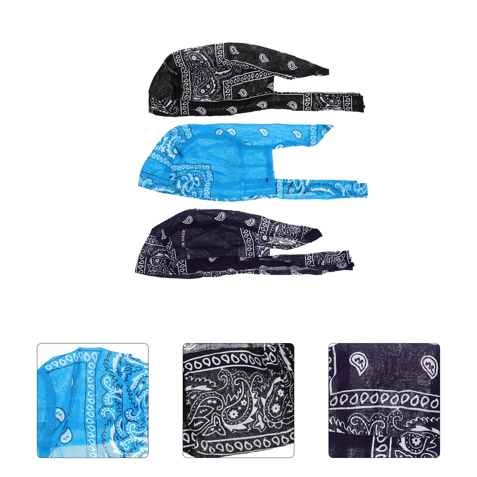 3 шт. шапка для химиотерапии Baotou платок волос пиратская шляпа длинный хвост
