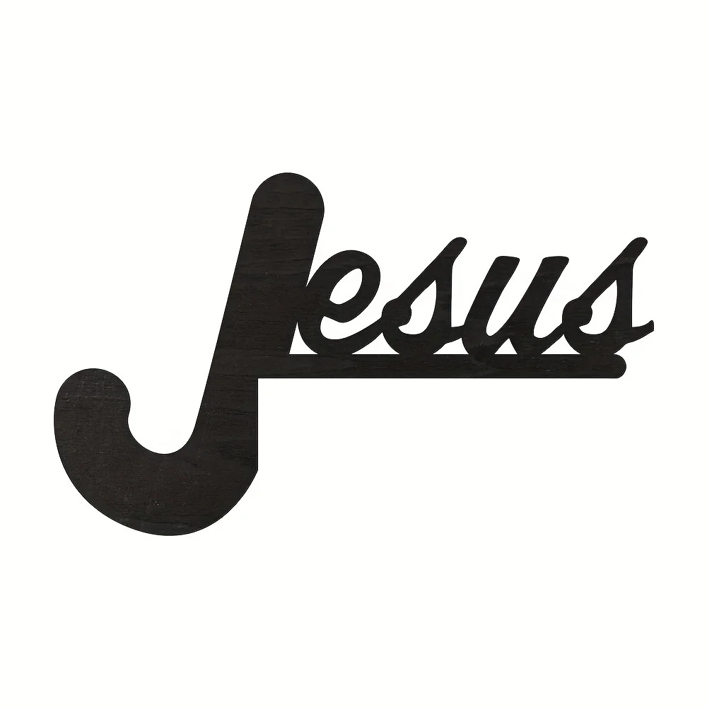 Черная деревянная рамка для двери с Иисусом 1 шт.