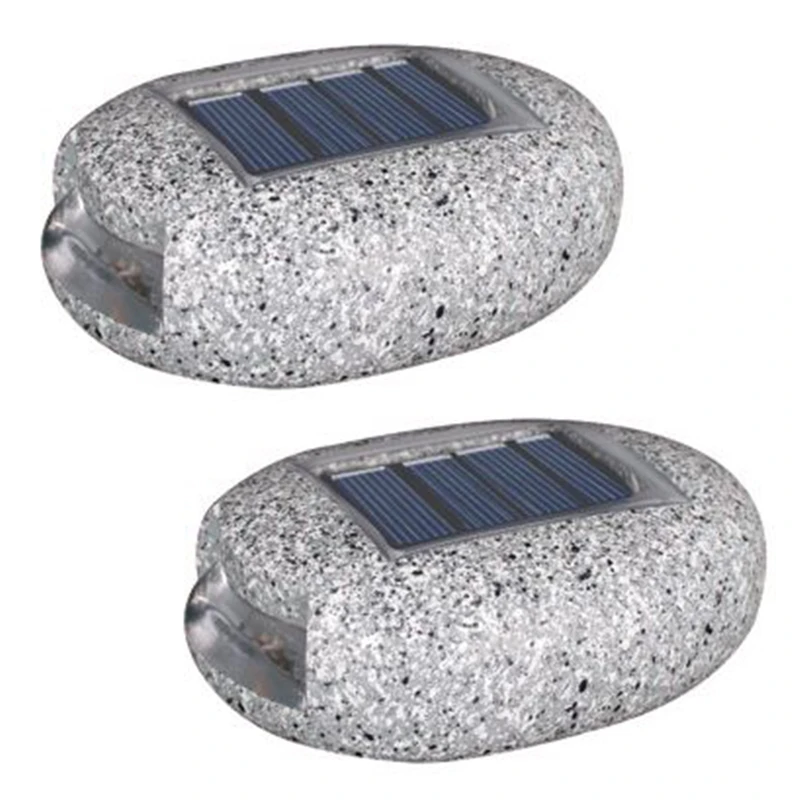 

2X Solar Light For Garden Decoration Outdoor Path Light LED Rock Light Waterproof Driveway Walkway Solar Stones Lamp