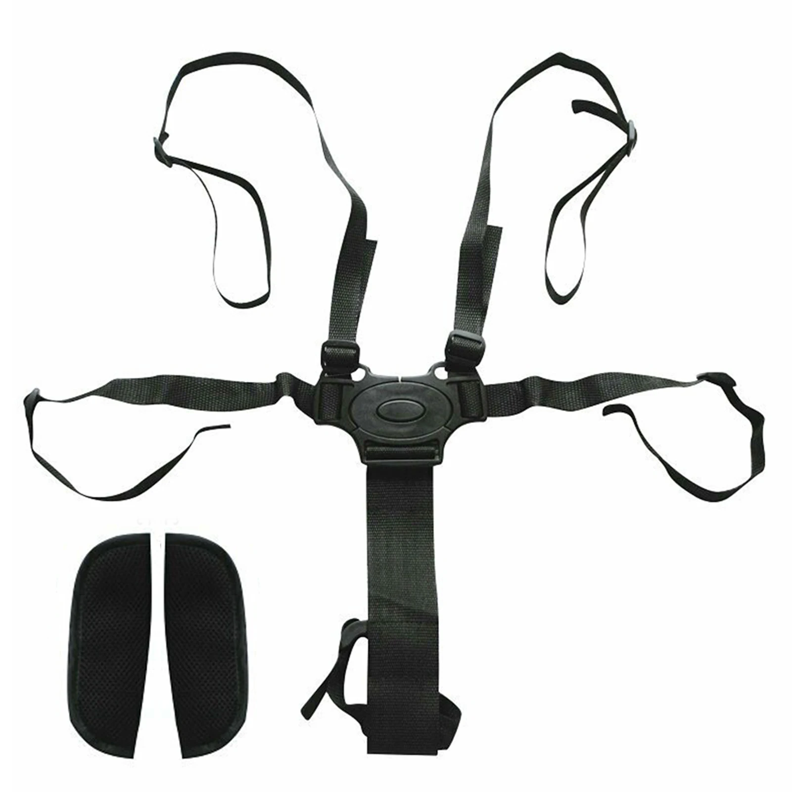 

Универсальный ремень безопасности для детей, детская коляска, регулируемая коляска, 5-точечный ремень безопасности, высокий стул для коляск...