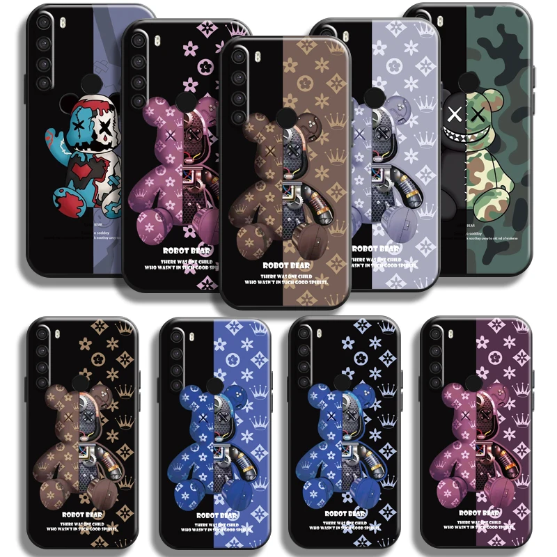 

Luxury Trend Fashion Bear For Xiaomi Redmi Note 8 8 Pro 8T For Redmi 8 8A Phone Case Funda Soft Silicone Cover TPU Black