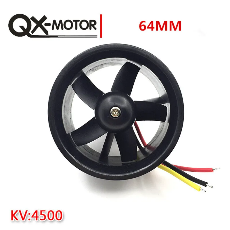 

QX-MOTOR 1 Набор 64 мм EDF set QF2611-4500KV бесщеточный двигатель с 5 лезвиями с вентилятором для радиоуправляемого самолета