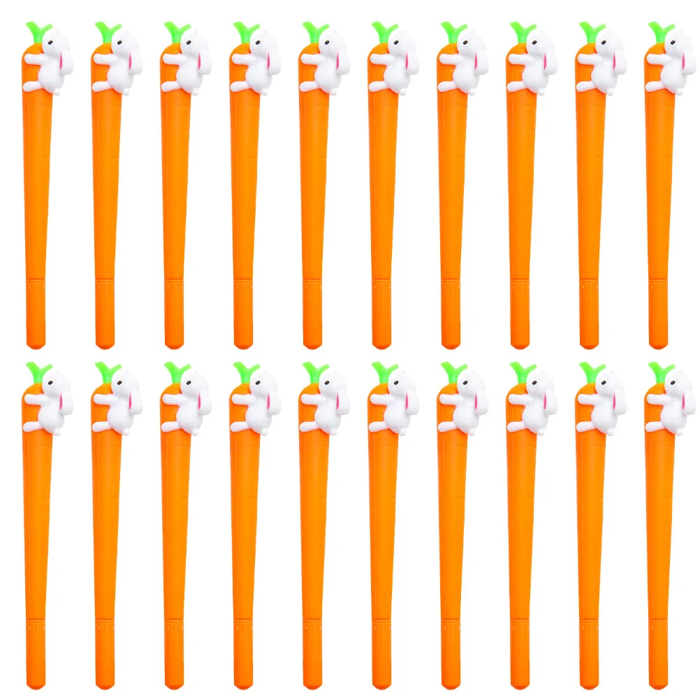 

24pcs Gel Ink Pen Carrot Rabbit Pens Signature Pens Stationery Supplies Cartoon Pen