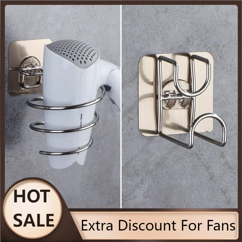 

Новый модный держатель для фена из нержавеющей стали, стойка для фена с защитой от ржавчины, настенный держатель для хранения в ванной комна...