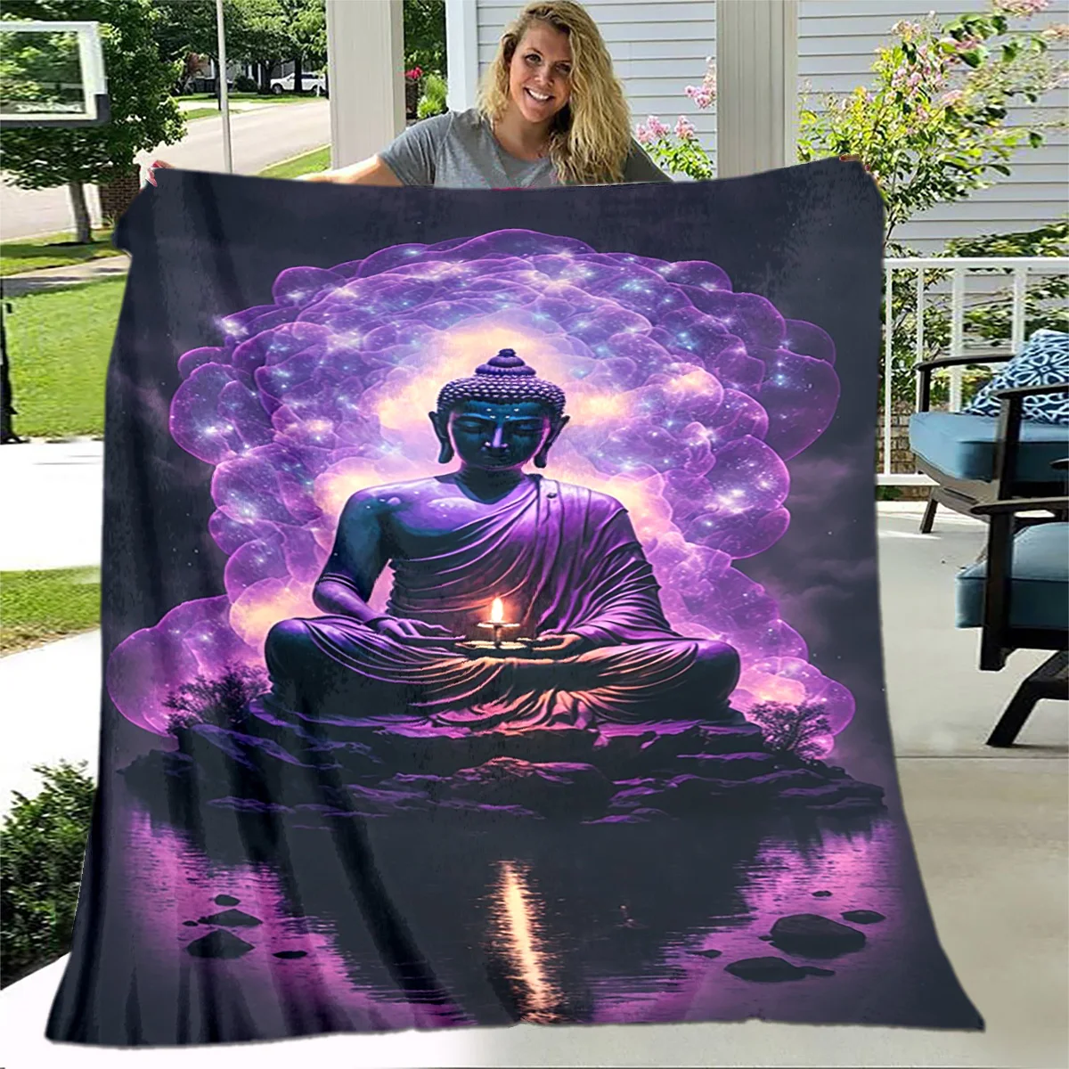 

Buddha Sakyamuni Buddhism Faith Religion Soft Plush Blanket,Flannel Blanket Throw Blanket for Living Room Bedroom Bed Sofa Pray