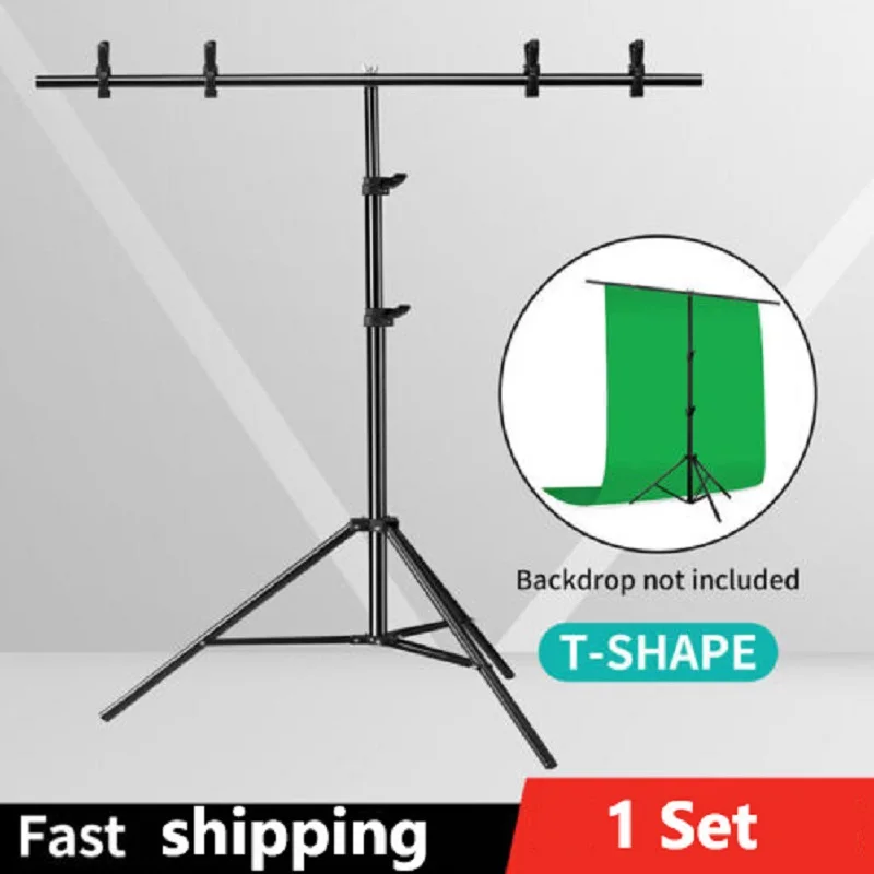 

2023 Newest Adjustable T-Shape Backdrop Stand Kit Photo Background Screen Photography Studio Video Backdrop photography props