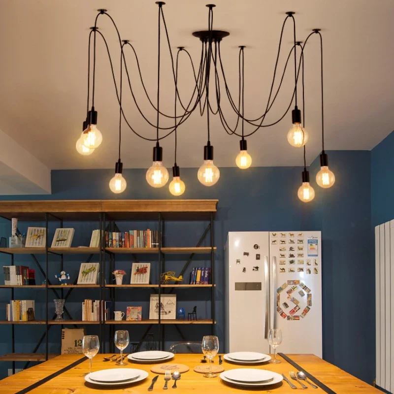 Подвеска-паук Tiannu в виде рассеянных цветов промышленное освещение стиле ретро