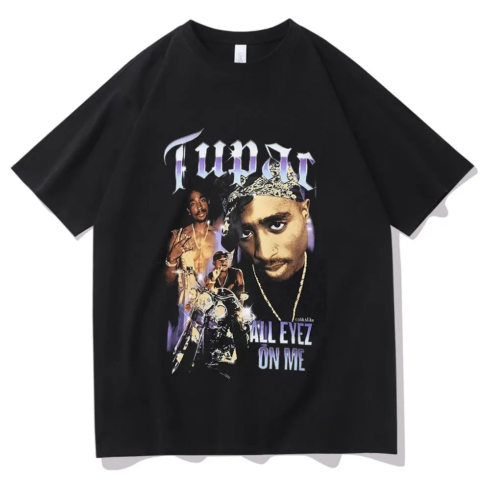 

Rapper 2Pac Tupac T-Shirts Hip Hop Men 2PAC T Shirt StreetwearTops Unisex Harajuku Casual Tee Fashion Brand Cotton Free Shipping