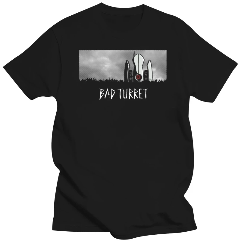 

Printed Men T Shirt Cotton tShirt O-Neck Short-Sleeve New Style Bad Turret Video Games Women T-Shirt