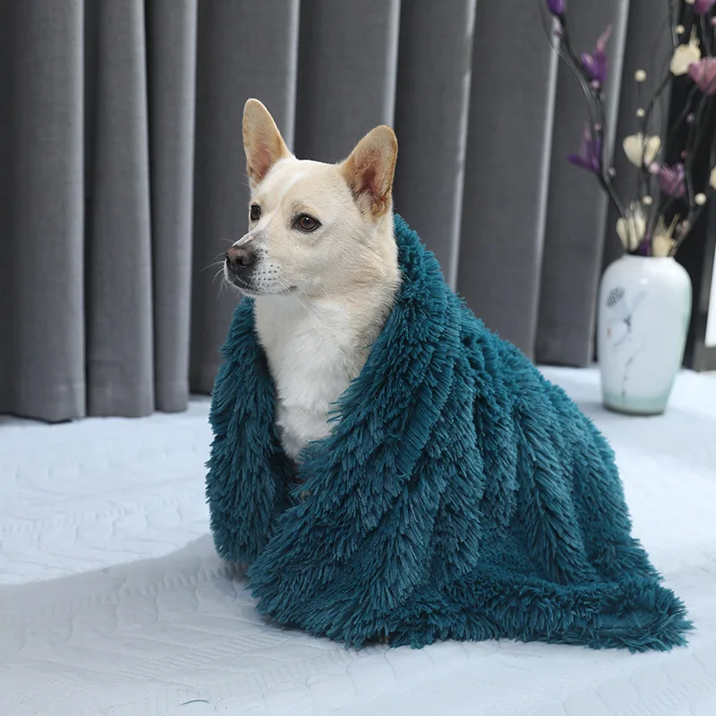

Soft Plush Pet Dog Bed Cat Blanket Multipurpose Cushion Sofa Cover Comfortable Warm Blanket for Small Dog Kittens,Cat Supplies