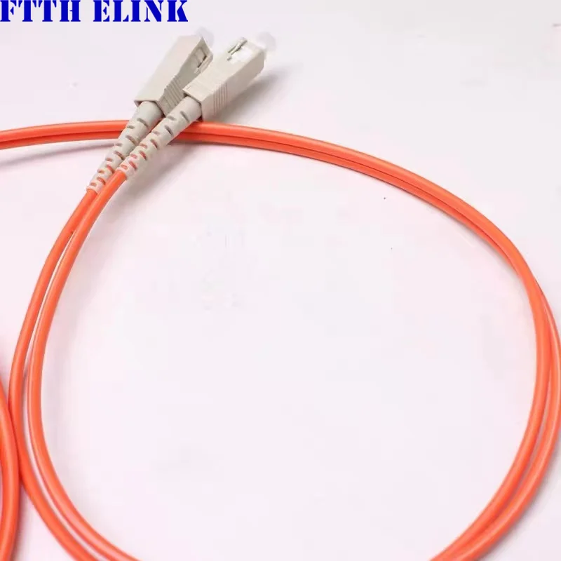 20pcs SC UPC TO SC UPC fiber optic patch cords duplex multimode 3.0mm 62.5/125um cable optical fibre jumper free shipping ELINK
