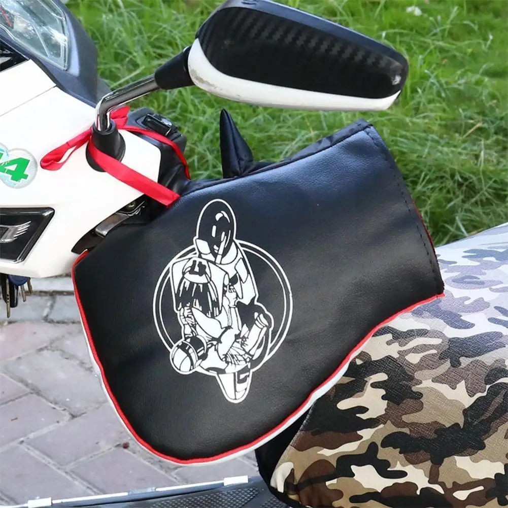 

Мотоциклетные перчатки на руль водонепроницаемые ветрозащитные кожаные зимние теплые перчатки для мотоцикла велосипеда скутера аксессуары 1 шт. O7Q8