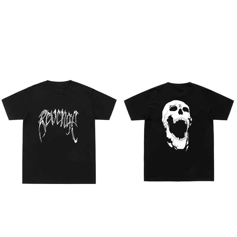 

New Arrivals Revenge Brand T Shirt Men Women REVENGE Hip Hip 100% Cotton Tshirts Dragon Bone Skeleton Print Tee O-Neck Tops