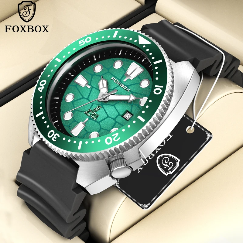 Foxbox LIGE мужские кварцевые наручные часы с силиконовым ремешком модный