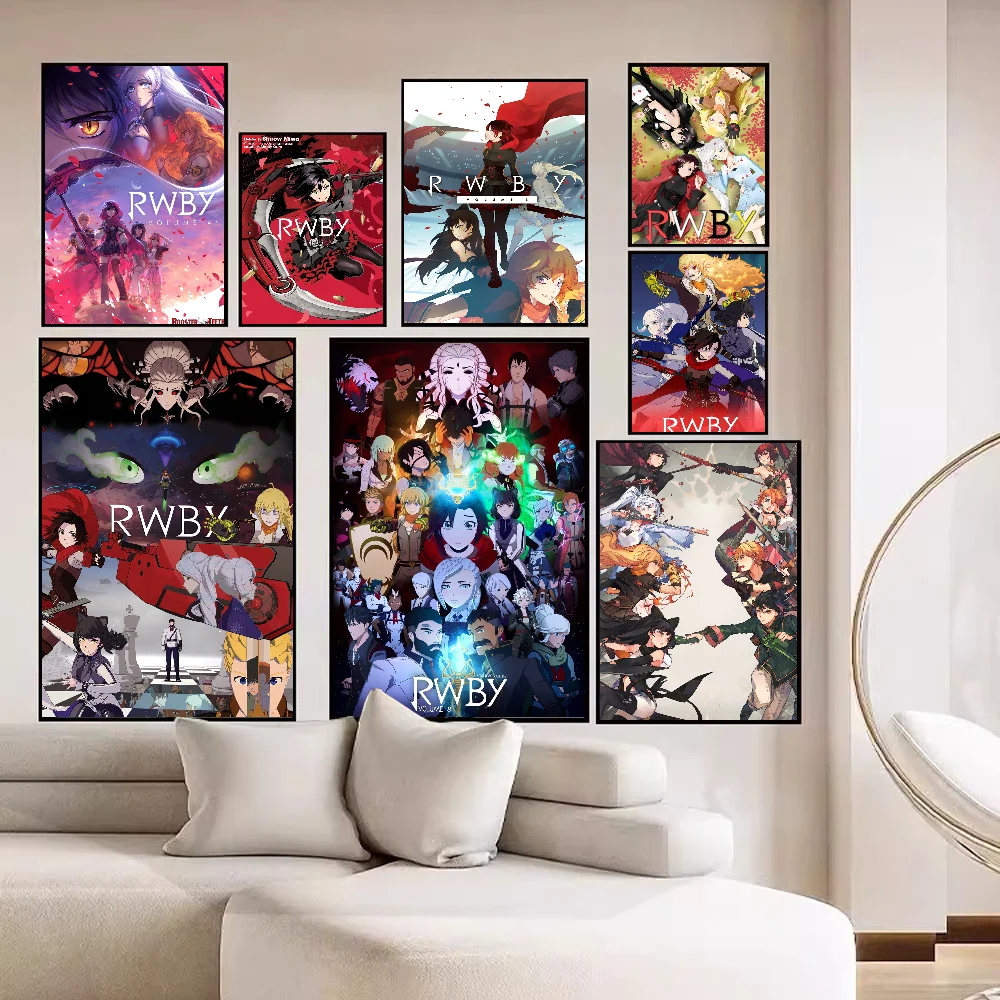 Винтажные постеры R-RWBY клейкие винтажные Декорации для комнаты дома бара кафе