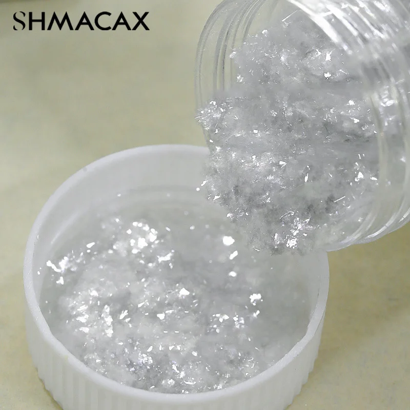 Зеркальный Радужный смешанный Блеск для ногтей Блестящий Бриллиант искусство