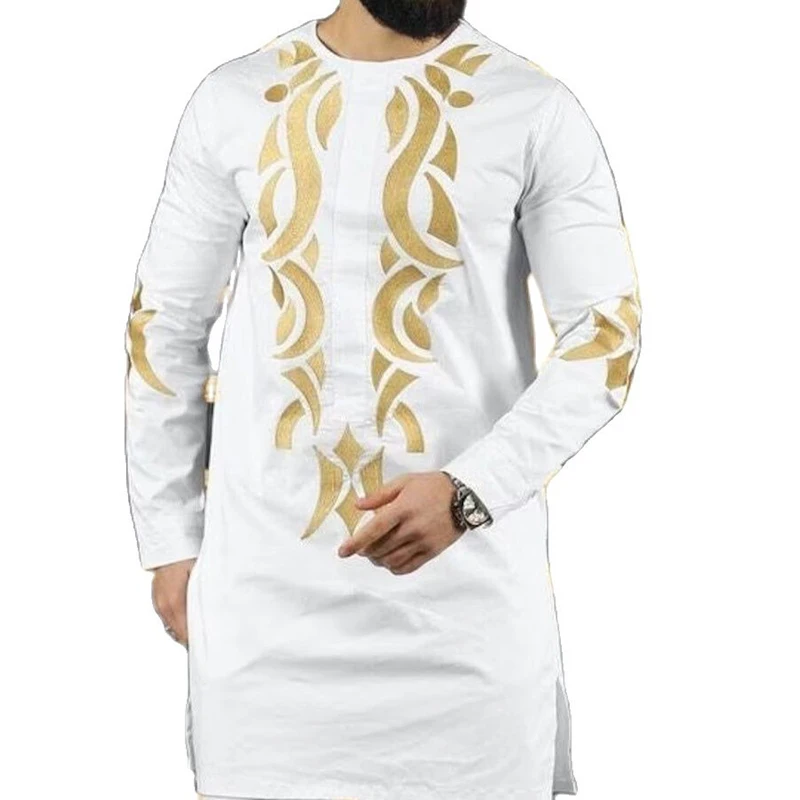 

casual dresses shirt for mens fashion africa clothing hip hop robe africaine dashiki kaftan african clothes (no pant only shirt)