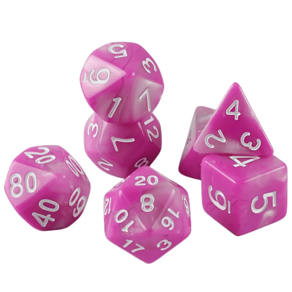 7 шт. 1 комплект многогранные игральные кости D4 D6 D8 D10 D12 D20