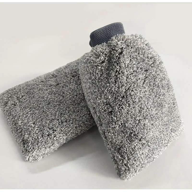 New Style Gray Plus velvet fiber Car Wash Gloves Car Cleaning Tool Home use Multi-function Cleaning Brush Detailing Never Scrat