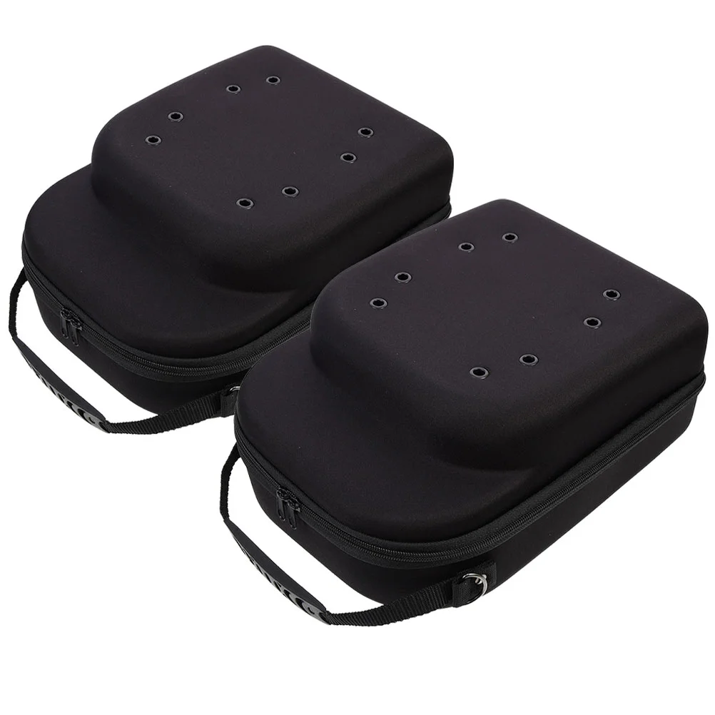 

2pcs Hard EVA Baseball Caps Case Hat For Men Protective Baseball Hat Organizer Box Black