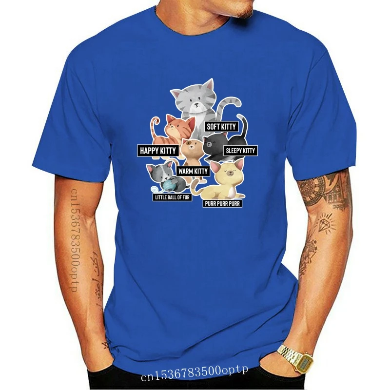 

Mens clothes Bunch Of Kitties Mens Shirt Happy Soft Sleepy Warm Furry Funny Humor Top Tee