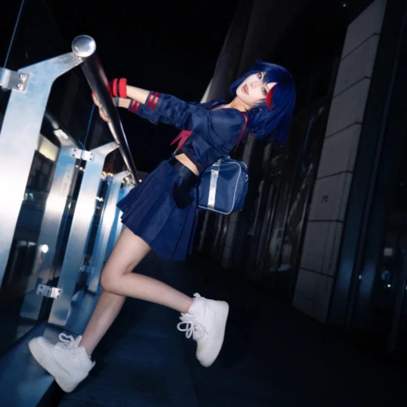 Костюм для косплея Рюко Матой из аниме Kill la Kill, униформа Гоку, школьный наряд для девочек, красный матросский воротник, пояс, ботинки для женщин, на Хэллоуин (art.: 3920db33adcd7) - 3920db33adcd7