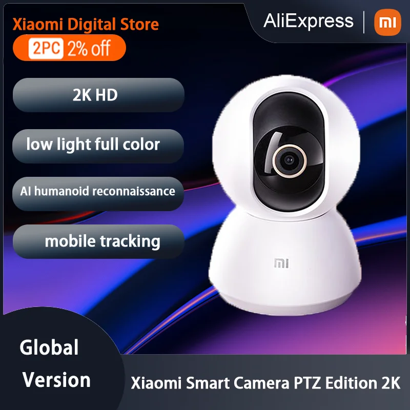 

Xiaomi Mi 360° Smart Camera Global Version 2K HD WiFi Night Vision Baby Security Monitor Webcam AI Human Work With Alexa