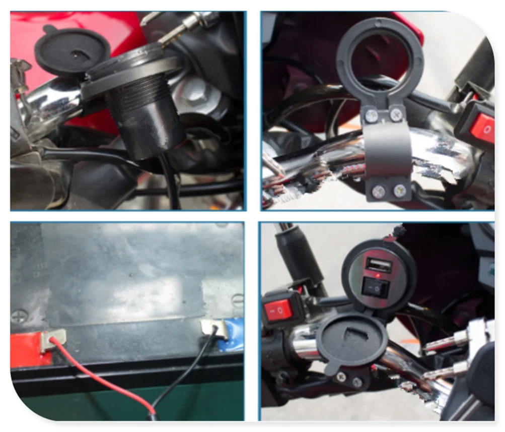 Универсальное USB-зарядное устройство модифицированной формы для мотоцикла 12 В-24