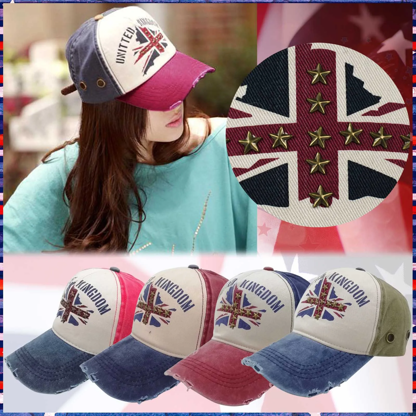 

Бейсболка с флагом Англии, винтажная шляпа с флагом Англии, бейсболка с черными кружевами, серая Женская Бейсболка