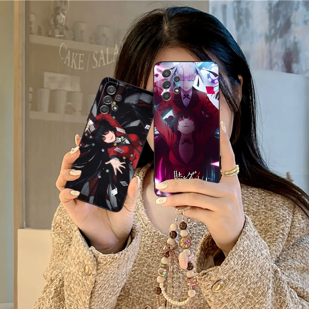 Kakegurui Yumeko Mobile Cell Phone Case for Samsung Galaxy A73 72 71 70 55 54 53 52 35 34 32 23 14 13 5G Black Cover Shell