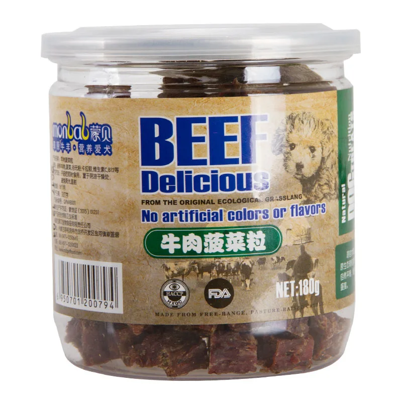 

dog food beef flavor snacks Healthy made of good materials 180g