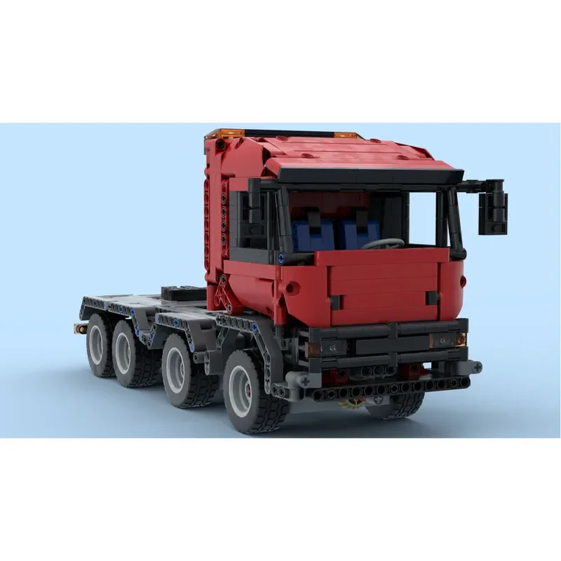 MOC-94918 Грузовой транспорт 8х4х4 (D12) с прицепом модель строительного блока • 1854