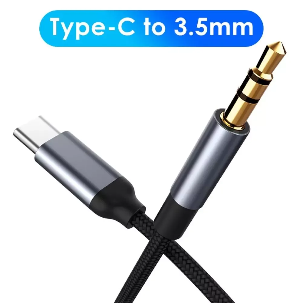 Usb Type C To 3.5mm Aux Audio Cable Headset Speaker Headphone Jack Adapter Car Aux For Phone Tablet