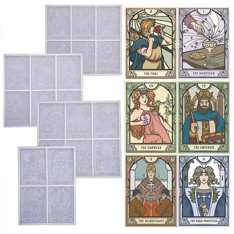 

22 вида, формы для карт Таро из смолы, большие силиконовые формы для Таро, поделки «сделай сам», реквизит ведьмы, форма для игры в искусство, форма для карт на Хэллоуин