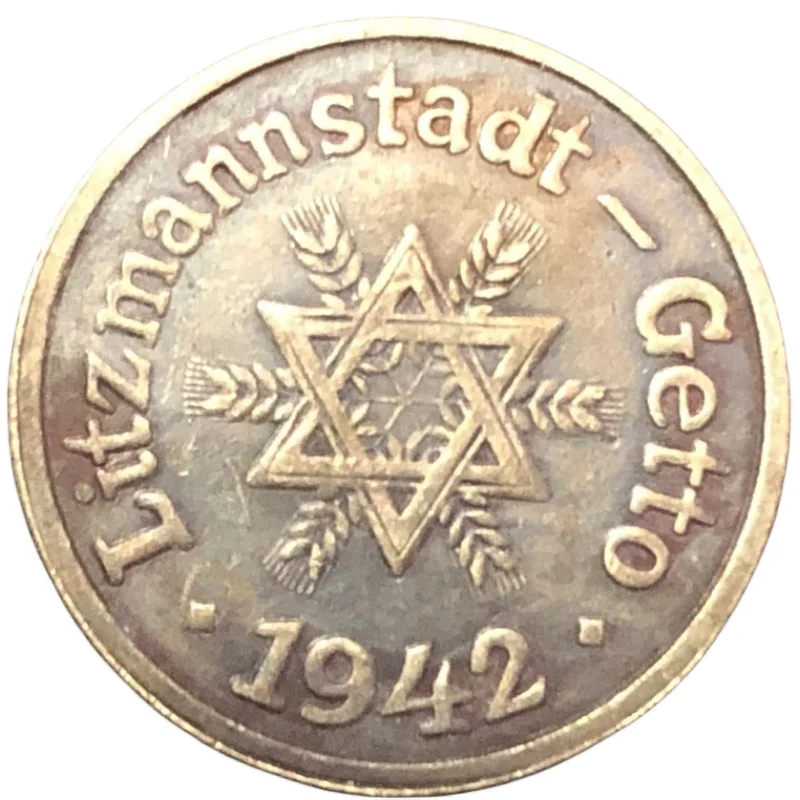 

Медная монета Польша 1942 год 10 Pfennig Lodz 1-го выпуска