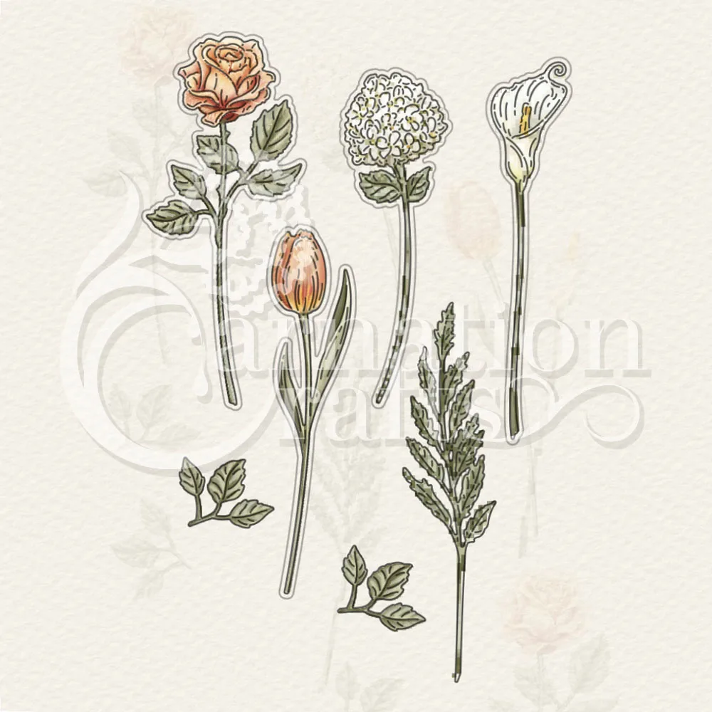 

Elegant Stems Flowers 2022 New Metal Cutting Dies Scrapbooking Craft DIY Decor Embossing Template Make Card Album Diary Supplie