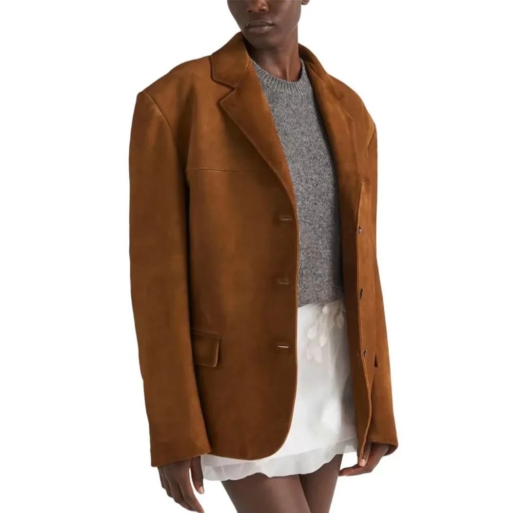 Рисунок 3 - Однотонная однобортная куртка с длинным рукавом