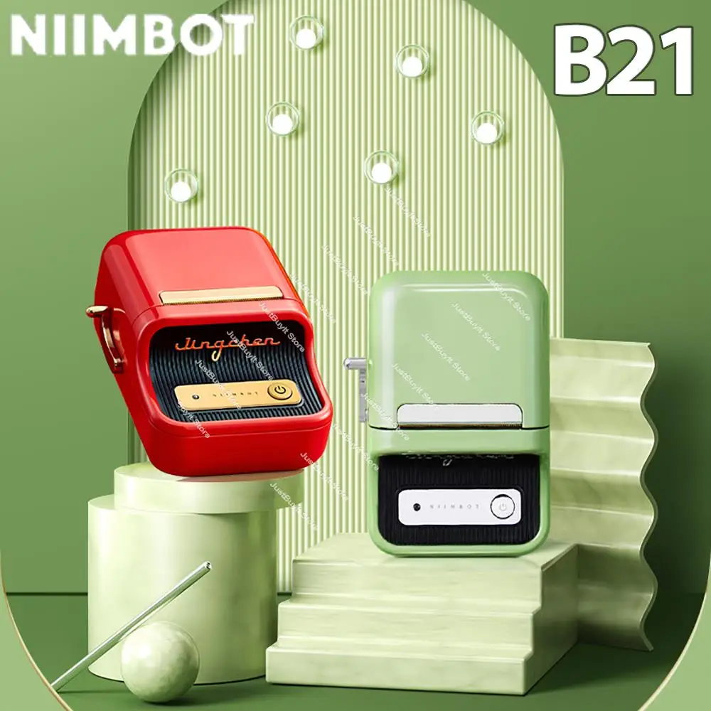 Niimbot B21 Impressoras de Etiquetas sem Fio Etiqueta Fabricante Etiqueta Térmica Portátil Handheld Impressora Código de Barras Preço Tag para o Telefone Móvel Quente