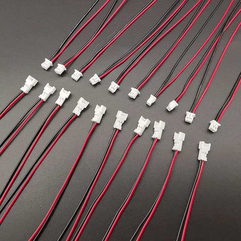 

10 пар Mini Micro JST, шаг 1,25 мм, 2-контактный разъем «папа-мама» с проволочными кабелями 150 мм 28AWG