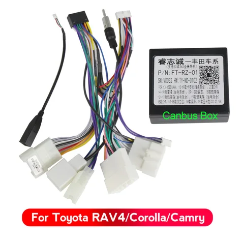 Автомобильный 16-контактный Android проводной кабель питания адаптер с Canbus для Toyota Corolla/Camry/RAV4/Prado/Crown/Reiz