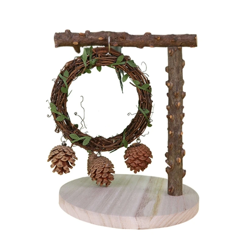 

Портативная тренировочная подставка для попугаев, подставка для обучения птиц, игровая подставка для птиц, окуня, игровая площадка с круглы...