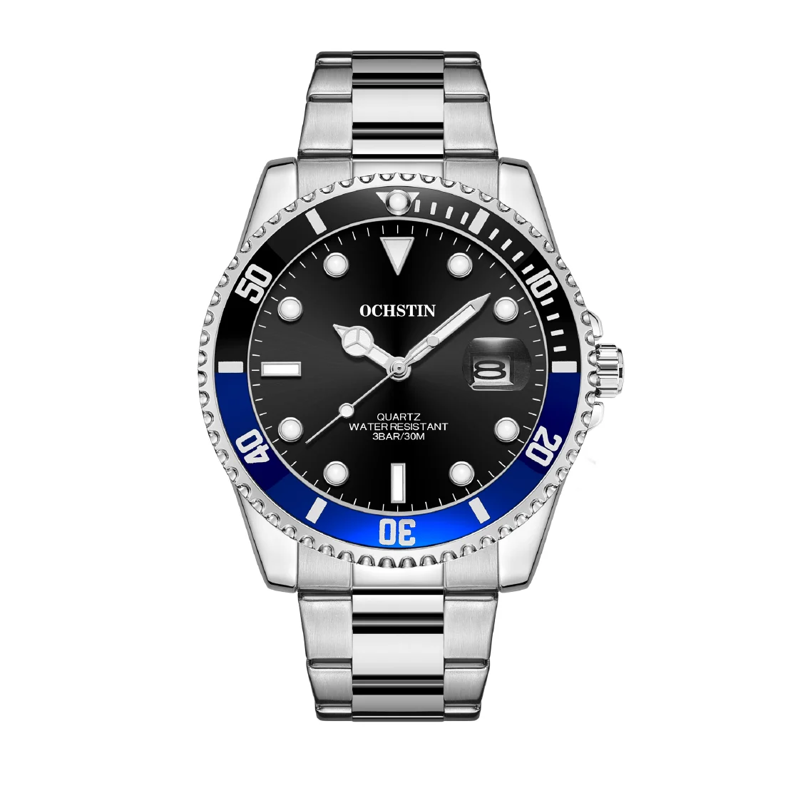 

OCHSTIN New Waterproof Watch Men Top Brand Luxury Stainless Steel Men Watch Fashion Casual Sport Men Quartz Date Wristwatches