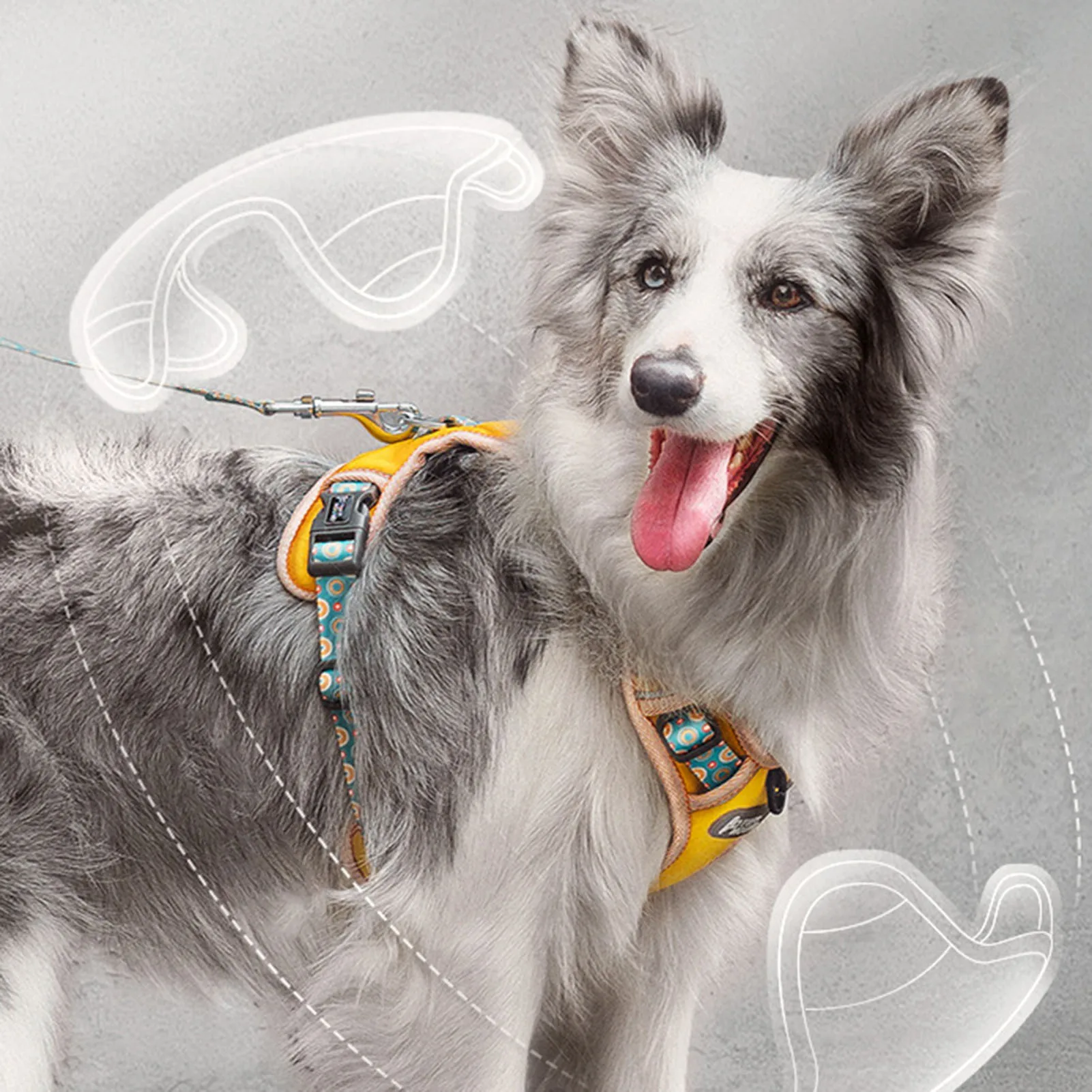 

Регулируемый светящийся тканевый двухсторонний нагрудный ремень для домашних животных