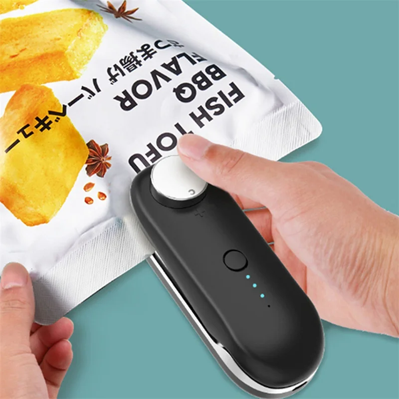 

Three-speed Temperature Adjustment Portable Sealer Save Space Snack Sealing Machine Easy To Use Convenient Handheld Sealer