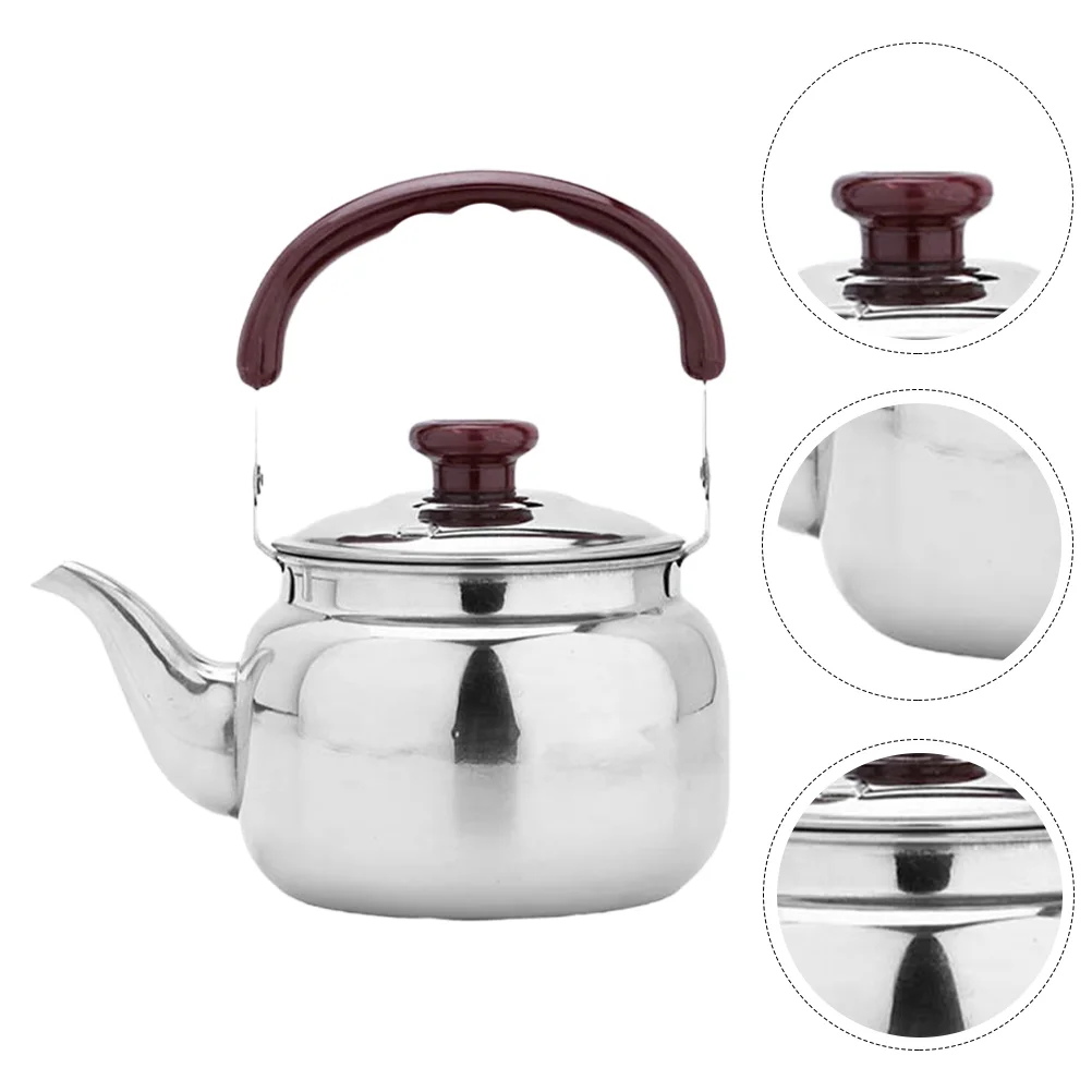

1pc Practical Useful Portable Durable Boiled Teapot Stainless Steel Tea Kettle for Home